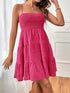 Smocked Tiered Sleeveless Mini Dress - Odaingerous
